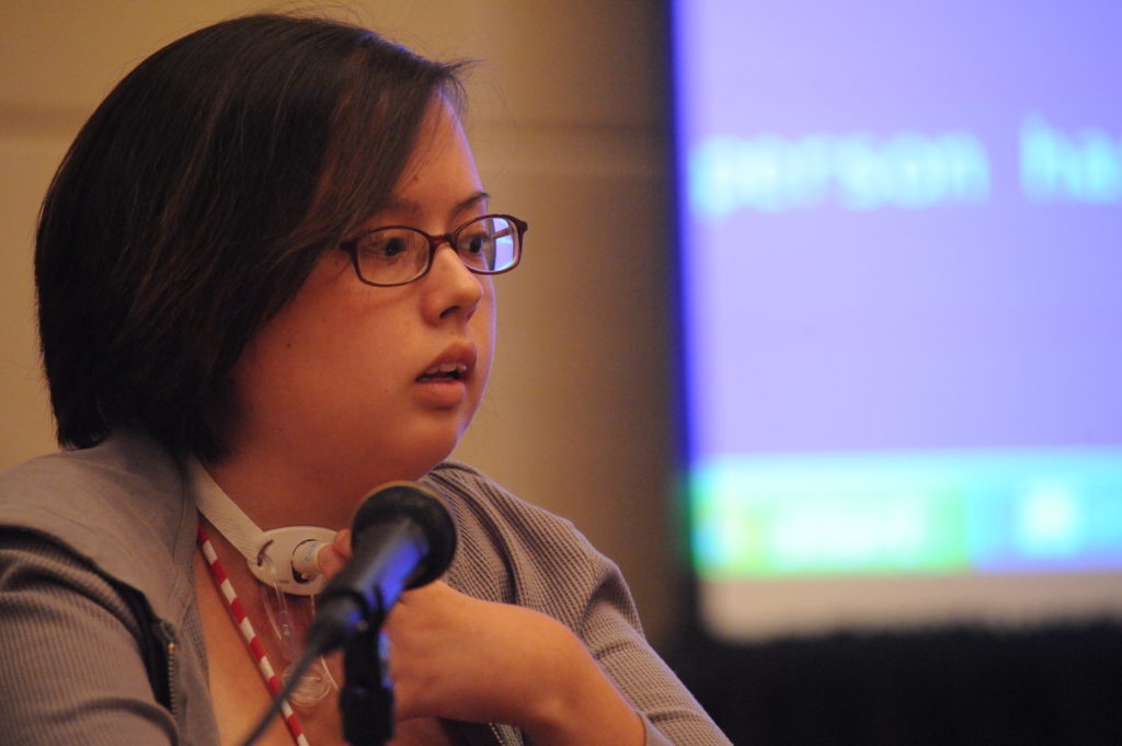 Stacey Park presents a workshop at the 2008 Annual Conference on Independent Living.